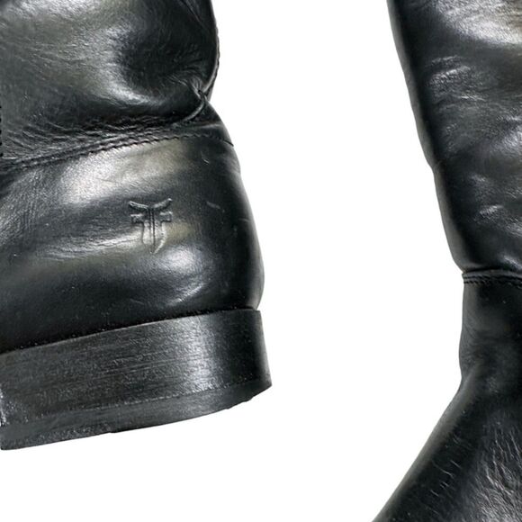 Frye Melissa Button Leather Riding Slip On Mid Calf Boots 77167 Women’s Size 6 - Picture 7 of 16